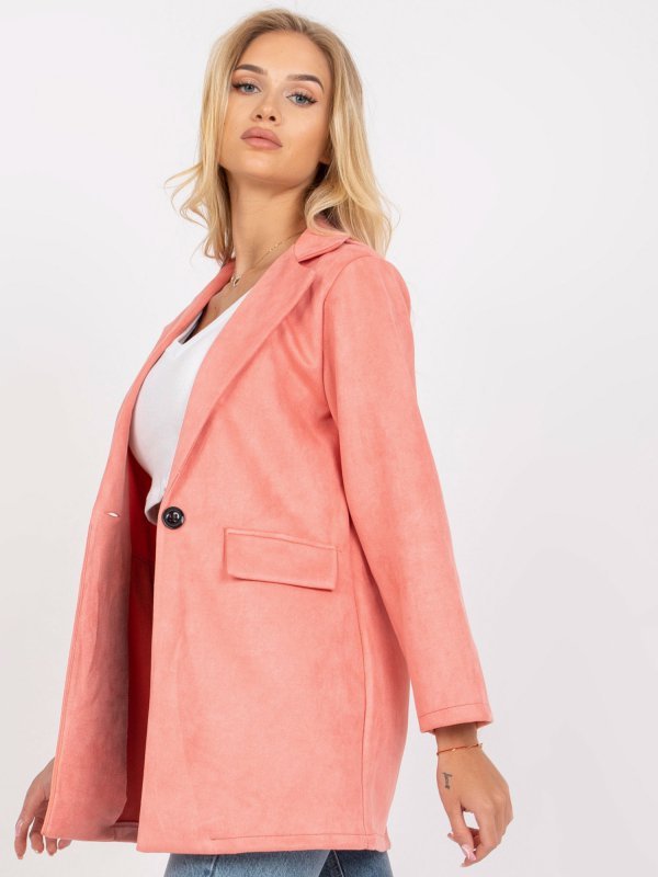 Marynarka-DHJ-MA-15286.88-brzoskwiniowy rozmiar - XL