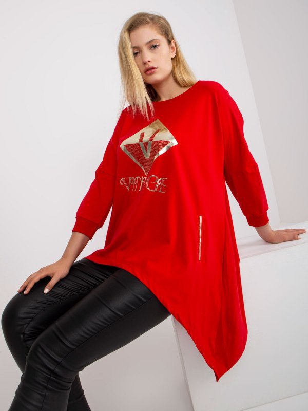 Bluzka-RV-BZ-7604.53P-czerwony rozmiar - ONE SIZE