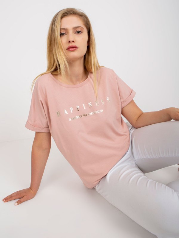T-shirt-RV-TS-7776.02P-jasny różowy rozmiar - ONE SIZE