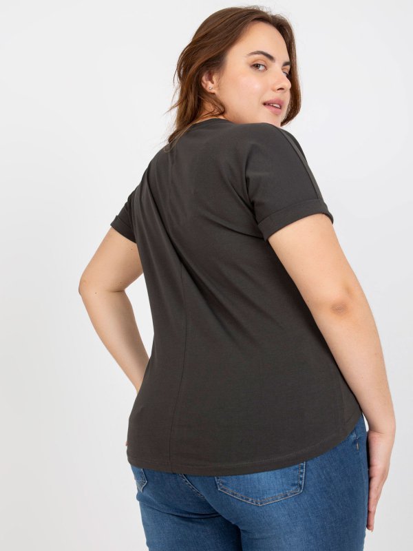 T-shirt-RV-TS-7776.02P-ciemny khaki rozmiar - ONE SIZE