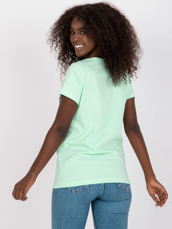 T-shirt-BR-TS-8137-mietowy rozmiar - S