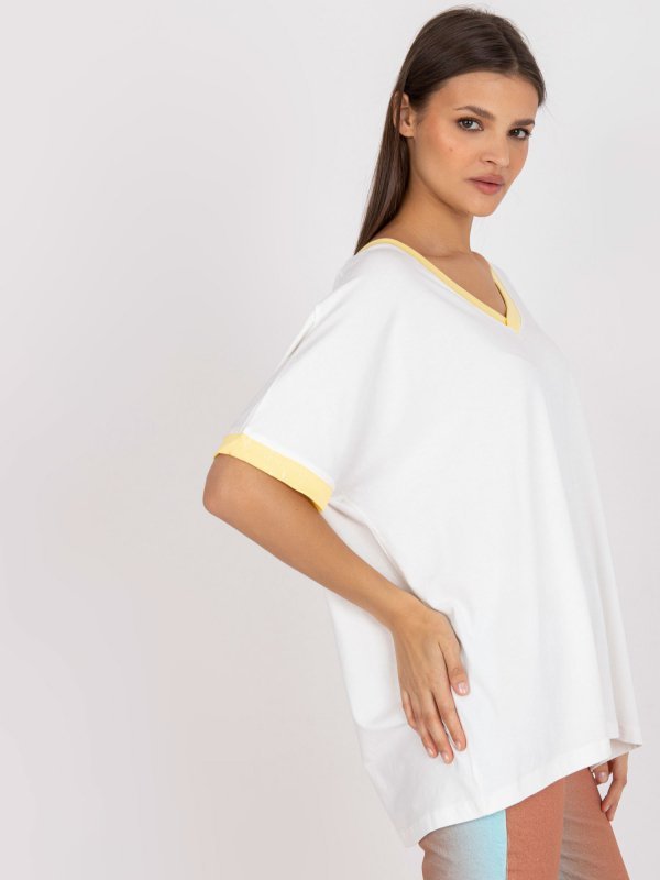 Bluzka-FA-BZ-7766.81P-biało-żółty rozmiar - ONE SIZE