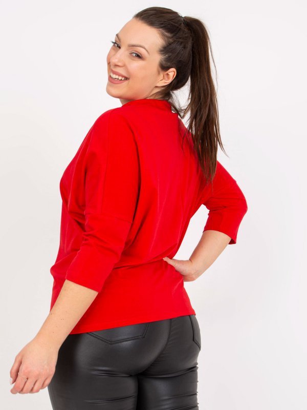Bluzka-RV-BZ-7485.13P-czerwony rozmiar - ONE SIZE