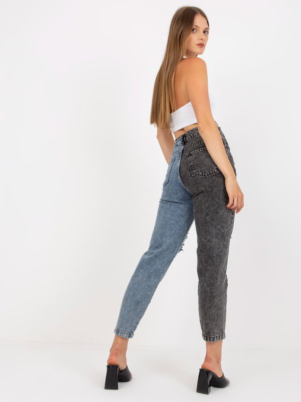 Spodnie jeans-RO-SP-PNT-01-1.70-czarno-niebieski rozmiar - 40