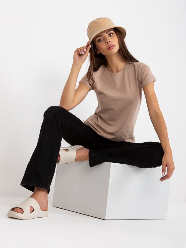 T-shirt-B-013.09P-beżowy rozmiar - XS