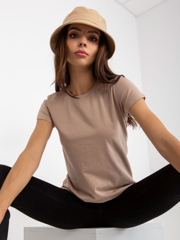 T-shirt-B-013.09P-beżowy rozmiar - M