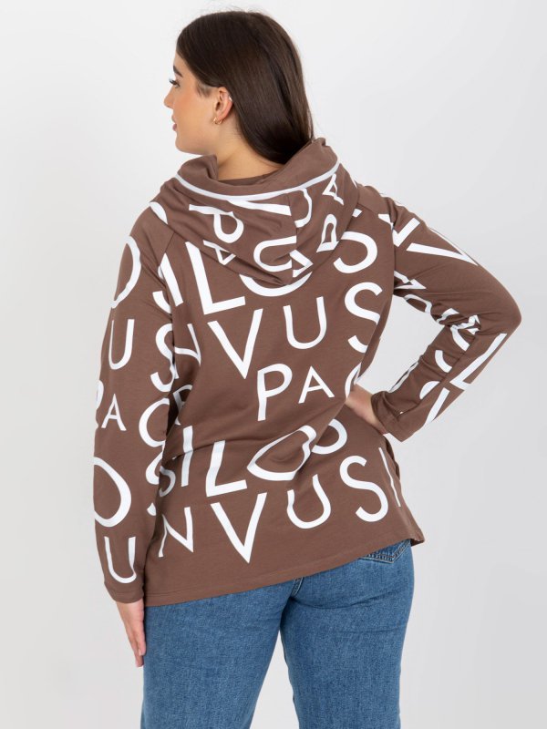 Bluza-RV-BL-5056-1.95-brązowy rozmiar - ONE SIZE