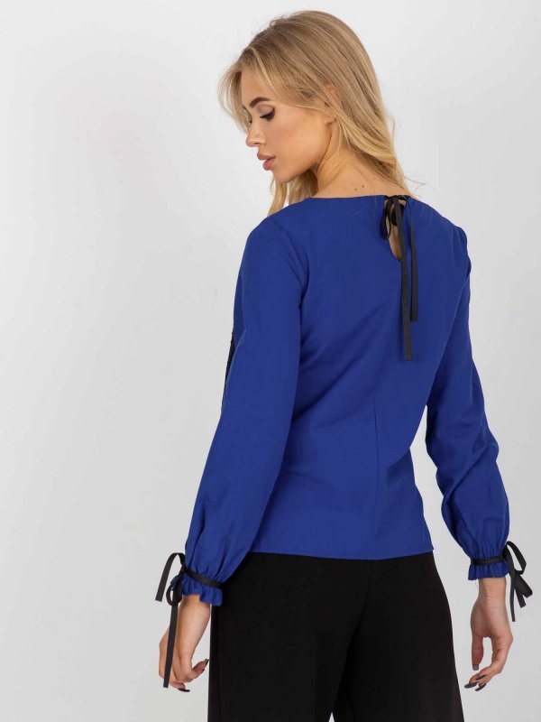 Bluzka-LK-BZ-506877.15X-kobaltowy rozmiar - 36