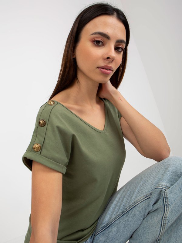 Bluzka-TW-BZ-BL-1006.56-khaki rozmiar - XL