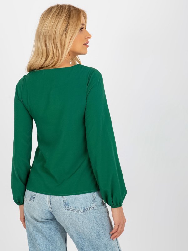 Bluzka-LK-BZ-506673.36-ciemny zielony rozmiar - 36