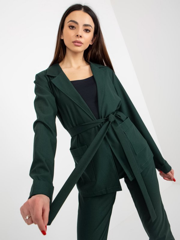 Marynarka-LK-MA-507798-1.15P-ciemny zielony rozmiar - 36