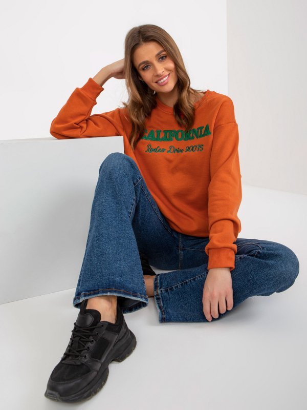 Bluza-MA-BL-2205020.28P-ciemny pomarańczowy rozmiar - S