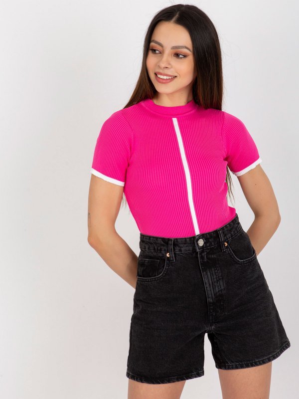 Bluzka-BA-BZ-1456.72P-ciemny różowy rozmiar - ONE SIZE