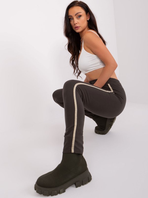 Spodnie dresowe-RV-DR-8518.08P-ciemny khaki rozmiar - M