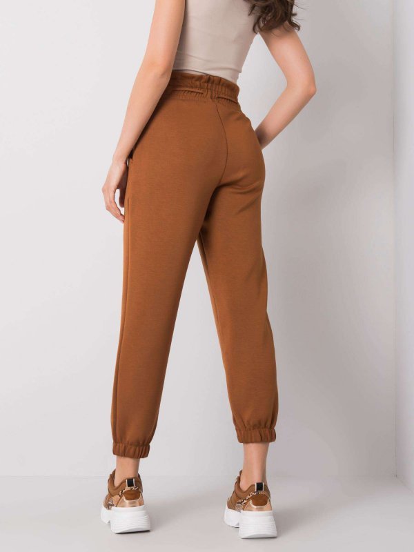 Spodnie dresowe-217-DR-25472.73-brązowy rozmiar - S