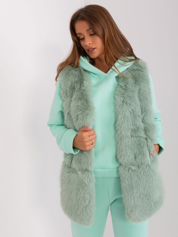 Kamizelka-AT-KZ-2368.00P-pistacjowy rozmiar - S/M