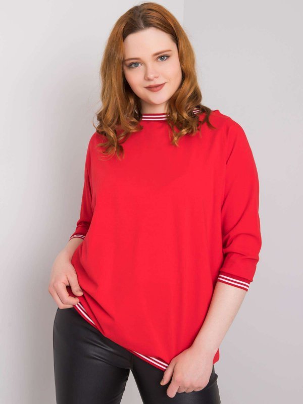 Bluzka-RV-BZ-6640.86-czerwony rozmiar - 4XL