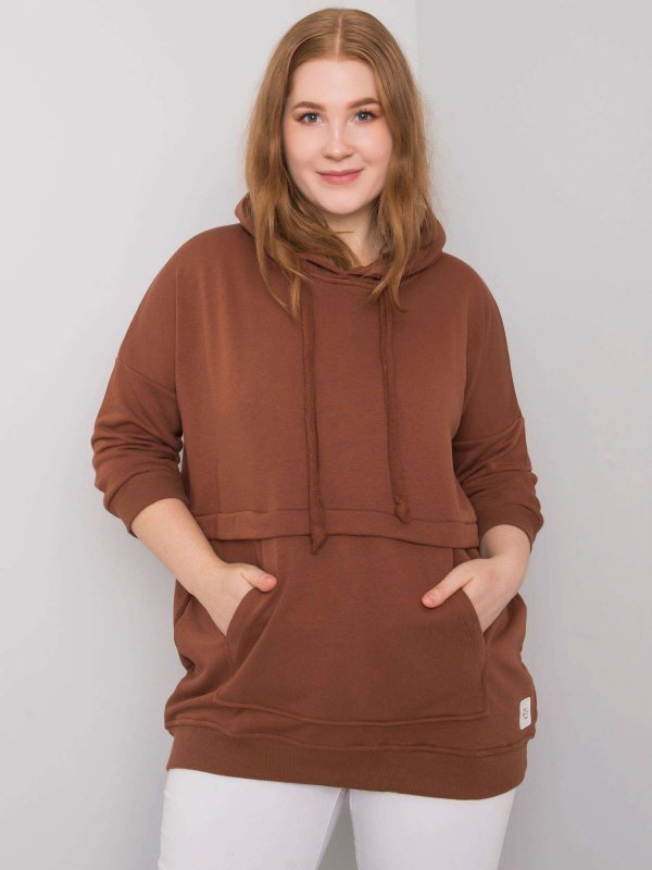 Bluza-RV-BL-6917.74P-ciemny brązowy rozmiar - ONE SIZE