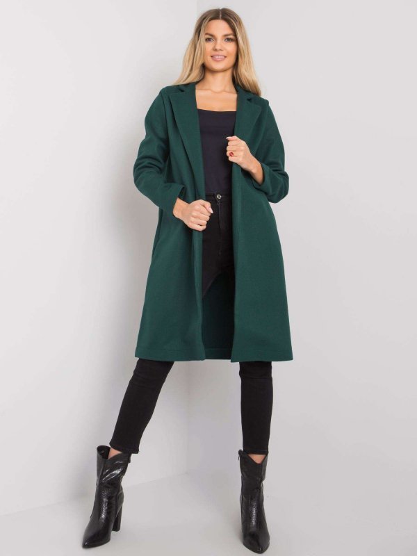 Płaszcz-CHA-PL-0402.33P-ciemny zielony rozmiar - S/M