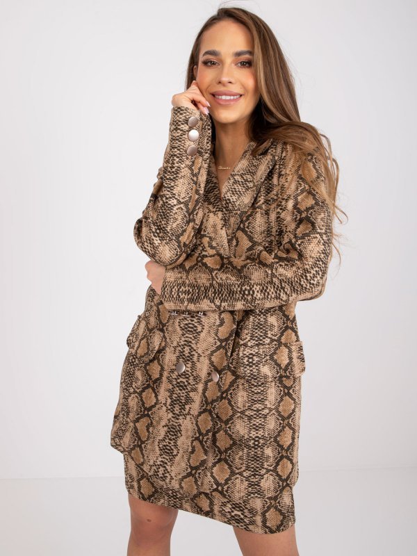 Marynarka-LK-MA-508721.85-ciemny bezowy rozmiar - 40