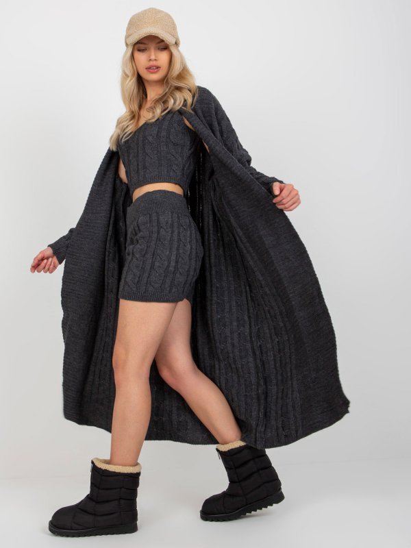 Komplet-VI-KMPL-21TU752.06P-ciemny szary rozmiar - ONE SIZE
