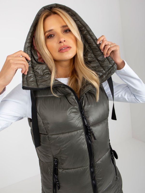 Kamizelka-D50048X80105A3-khaki rozmiar - M