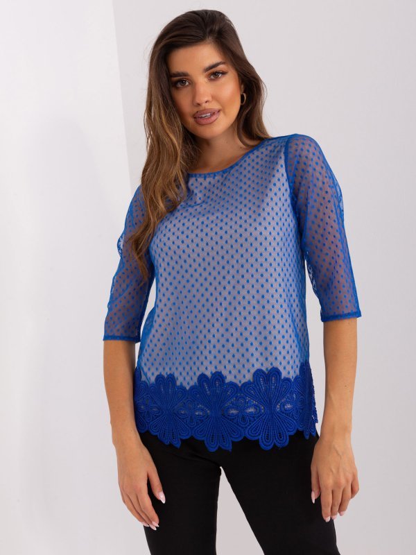 Bluzka-LK-BZ-506729.63P-ciemny niebieski rozmiar - 36