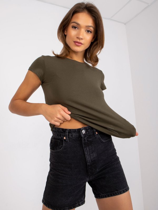 T-shirt-RV-TS-4623.99-ciemny khaki rozmiar - XS