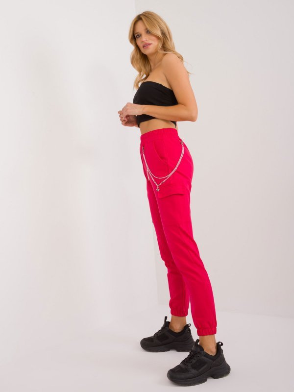 Spodnie dresowe-RV-DR-9604.27-czerwony rozmiar - L/XL
