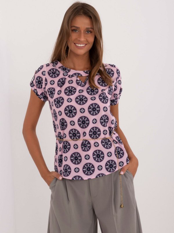 Bluzka-LK-BZ-505775.00-jasny różowy rozmiar - 38