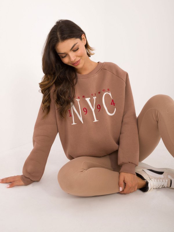 Bluza-EM-BL-857.88-brązowy rozmiar - ONE SIZE