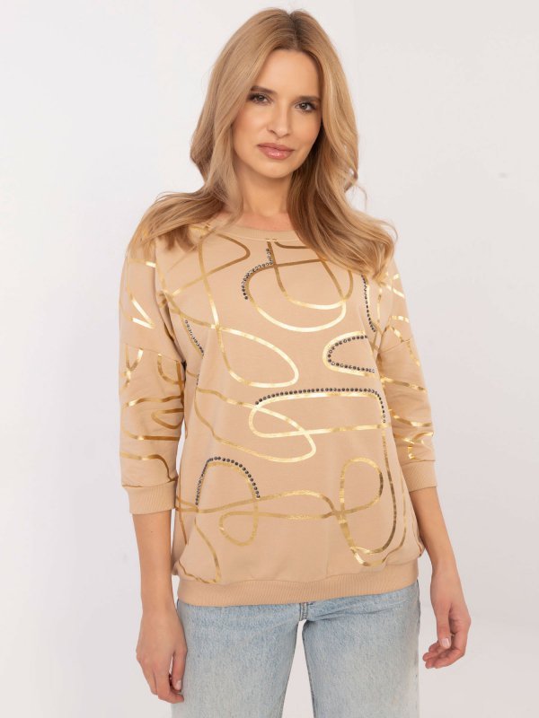 Bluzka-CLM-BZ-1257.71-camelowy rozmiar - S