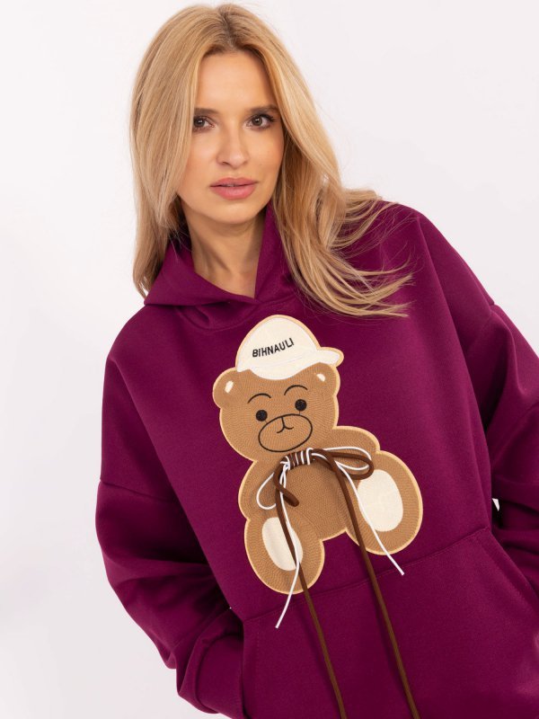 Bluza-DHJ-BL-A8695.65P-fioletowy rozmiar - ONE SIZE