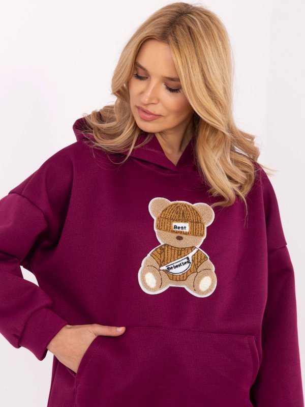Bluza-DHJ-BL-A8695-1.16-fioletowy rozmiar - ONE SIZE