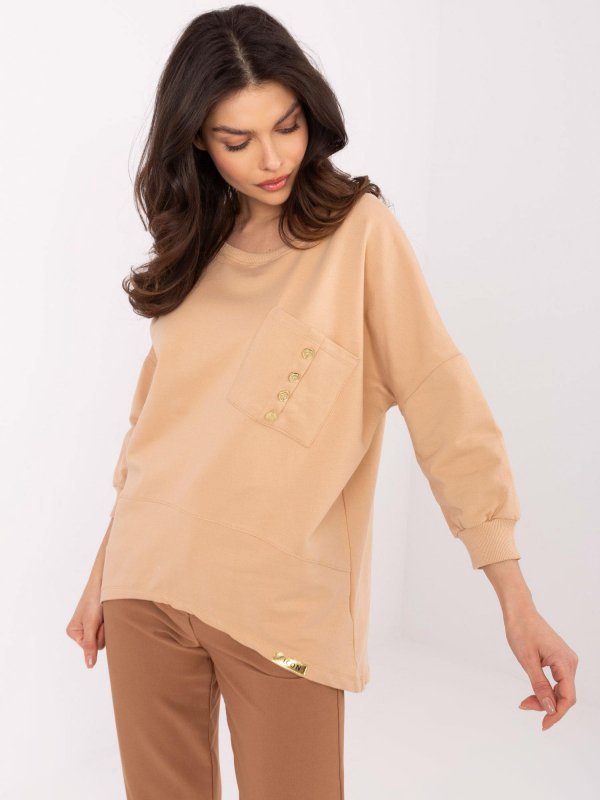 Bluzka-CLM-BZ-1263.49-camelowy rozmiar - S