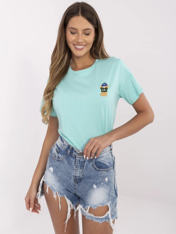 T-shirt-CLM-TS-1663.96-mietowy rozmiar - XL