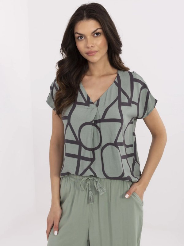 Bluzka-D73771M11171D-khaki rozmiar - XXL