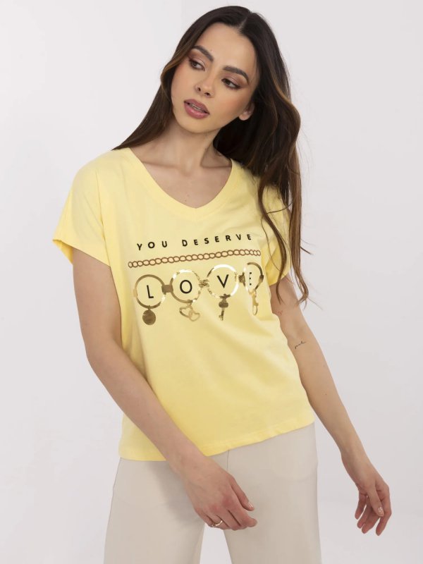 T-shirt-CLM-TS-1729.86-żółty rozmiar - L