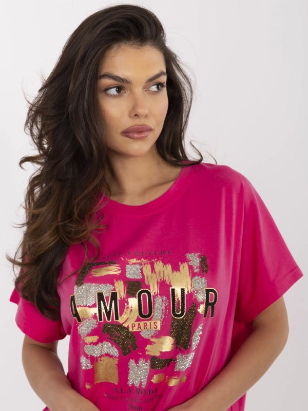 Bluzka-CLM-BZ-1701.81-fuksjowy rozmiar - L/XL