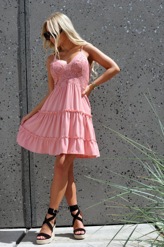 Sukienka Satrian Dusty Rose D53 rozmiar - S