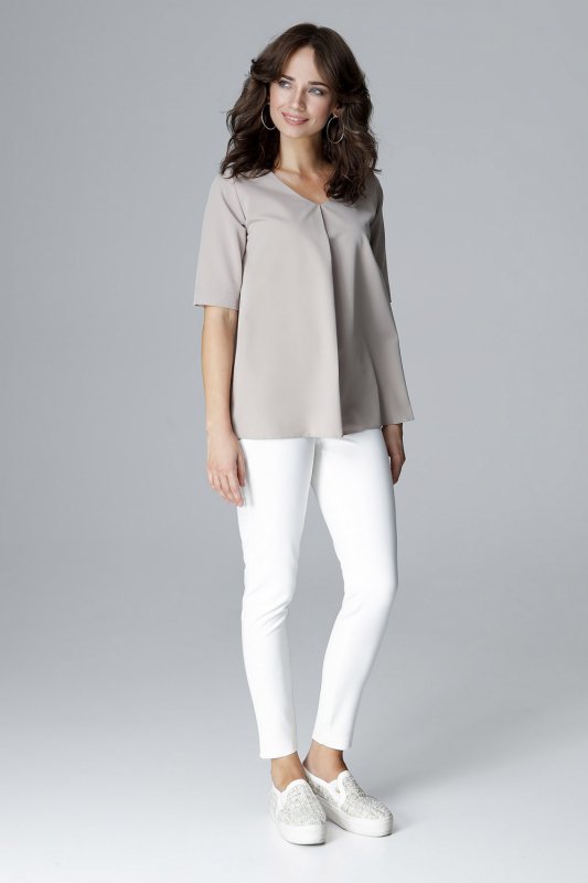 Bluzka Model L002 Beige - Lenitif