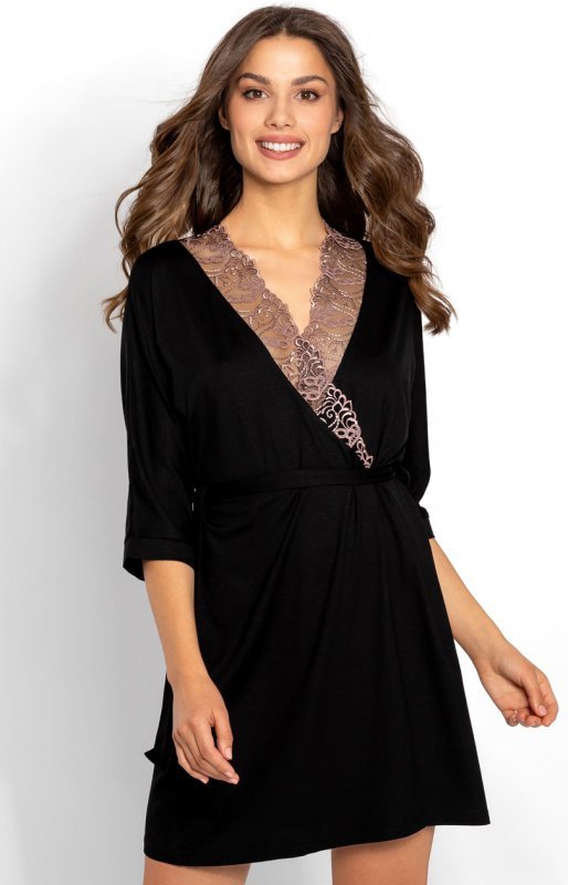 Szlafrok Damski Model Sensuella 172556 Black - Momenti Per Me