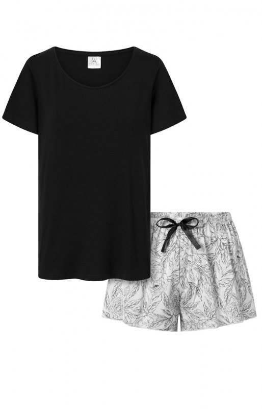 Piżama Damska Model Diune 183912 Black/White - Momenti Per Me