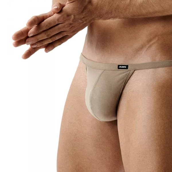 Atlantic Slipy tanga 2MP 1587 2-pak beżowe