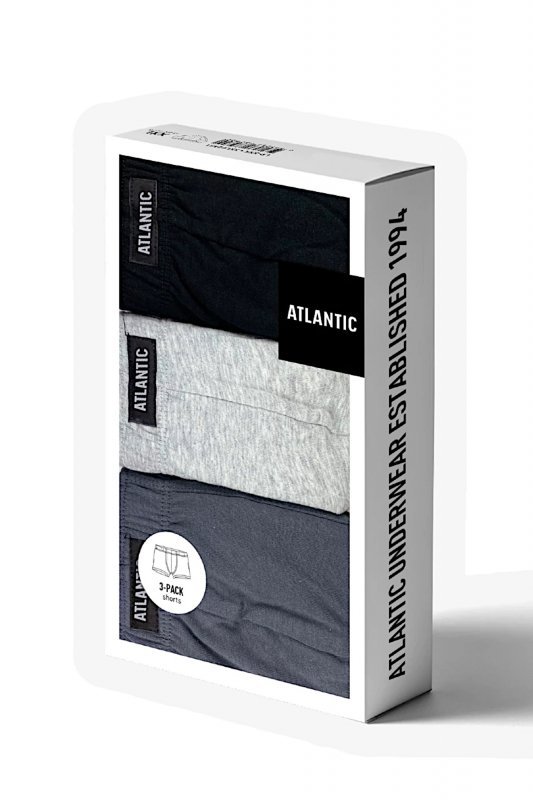 Atlantic Bokserki 007 3-pak cz/sz/gr