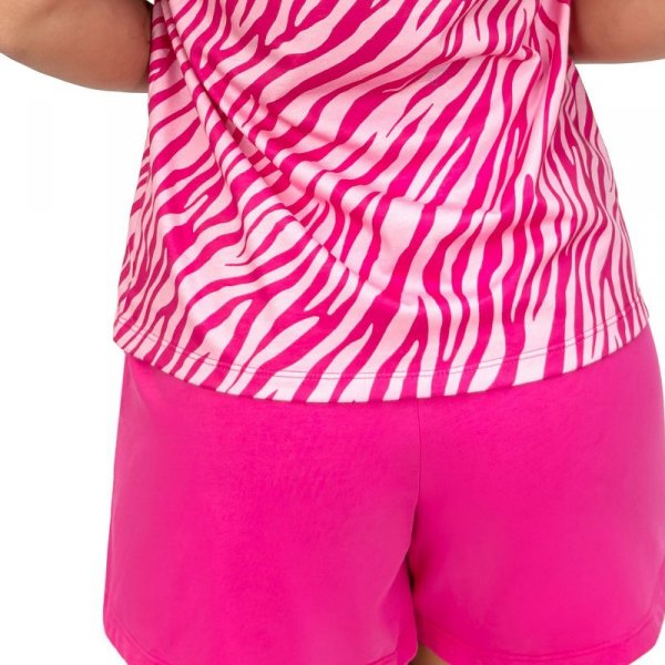 Donna Piżama damska Zebra top fuksja