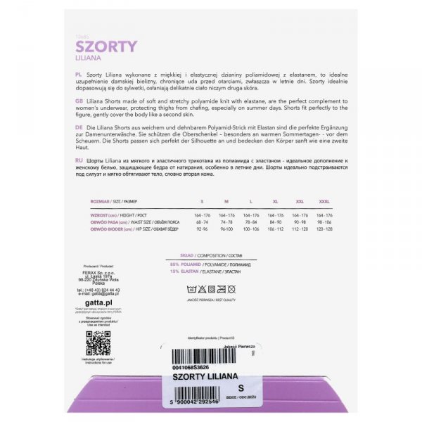Gatta Figi szorty Liliana czarne