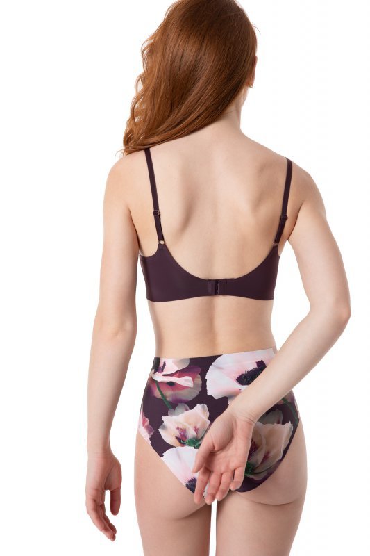 Julimex Biustonosz T-shirt Bra dark plum