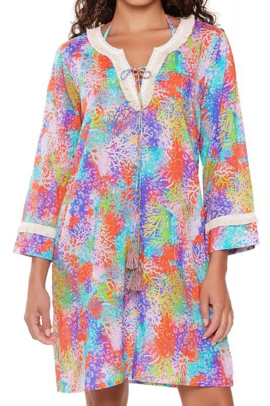 LingaDore Kimono 7207P-1 coral leopard print