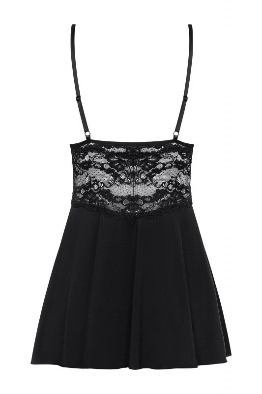 Obsessive Babydoll i stringi 810-BAB-1 czarne